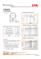 CR2450 3.0 v 600 mAh diam 24.50 x 5 mm
